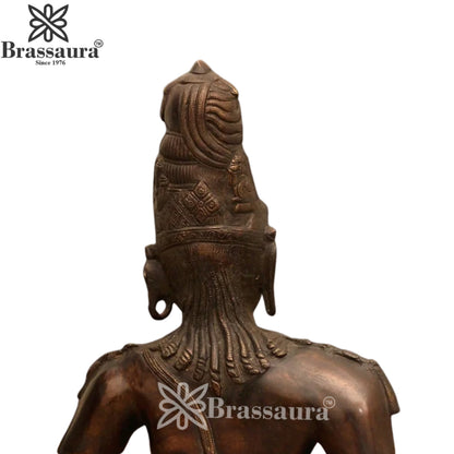 Brass Aardhnareshwar Brust Statue Weight 5.8 Kg And Height 12.5 Inch