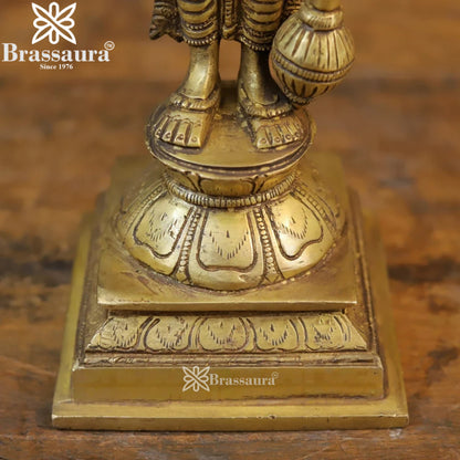 Brass Vishnu Statue Weight 2.48 Kg And Height 12 Inch