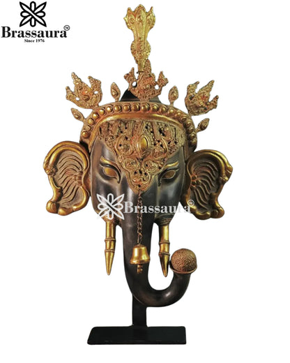 Brass Ganesha Statue Weight 6.1 Kg And Height 21.5 Inch