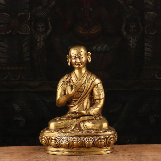 Brass Blessing Buddha Weight 1.6 kg & Height 8 Inch