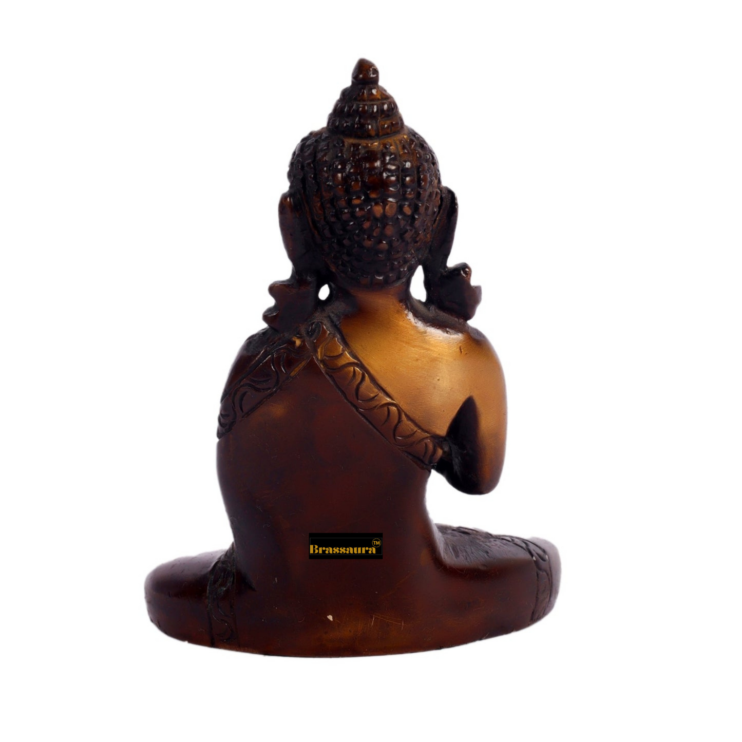 Brassaura™ Set of 6 Miniature Brass Buddha Statues – Height 3 Inches | Weight 1.2 Kgs | Different Mudras
