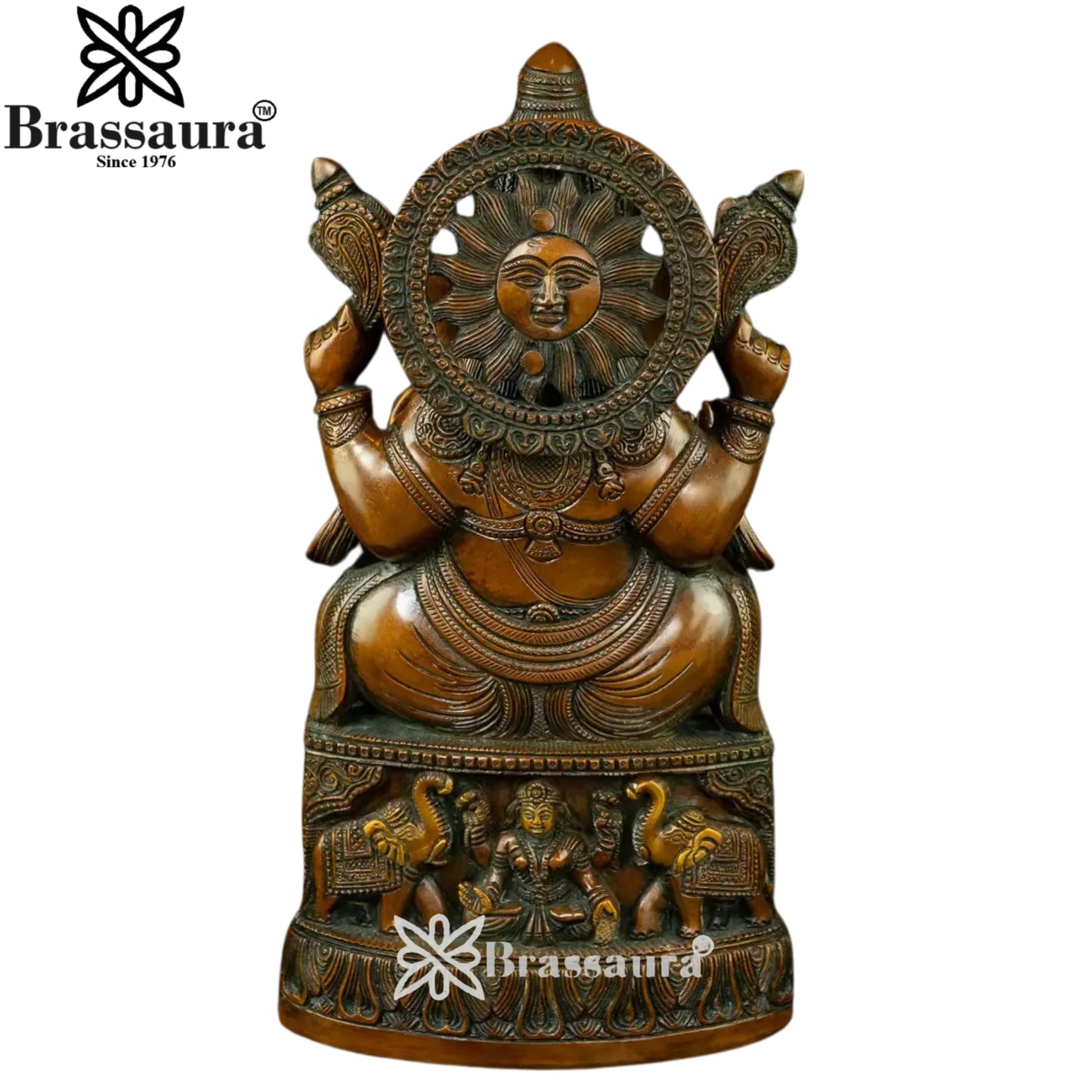 Brass Ganesha Statue Weight 6 Kg And Height 13 Inch