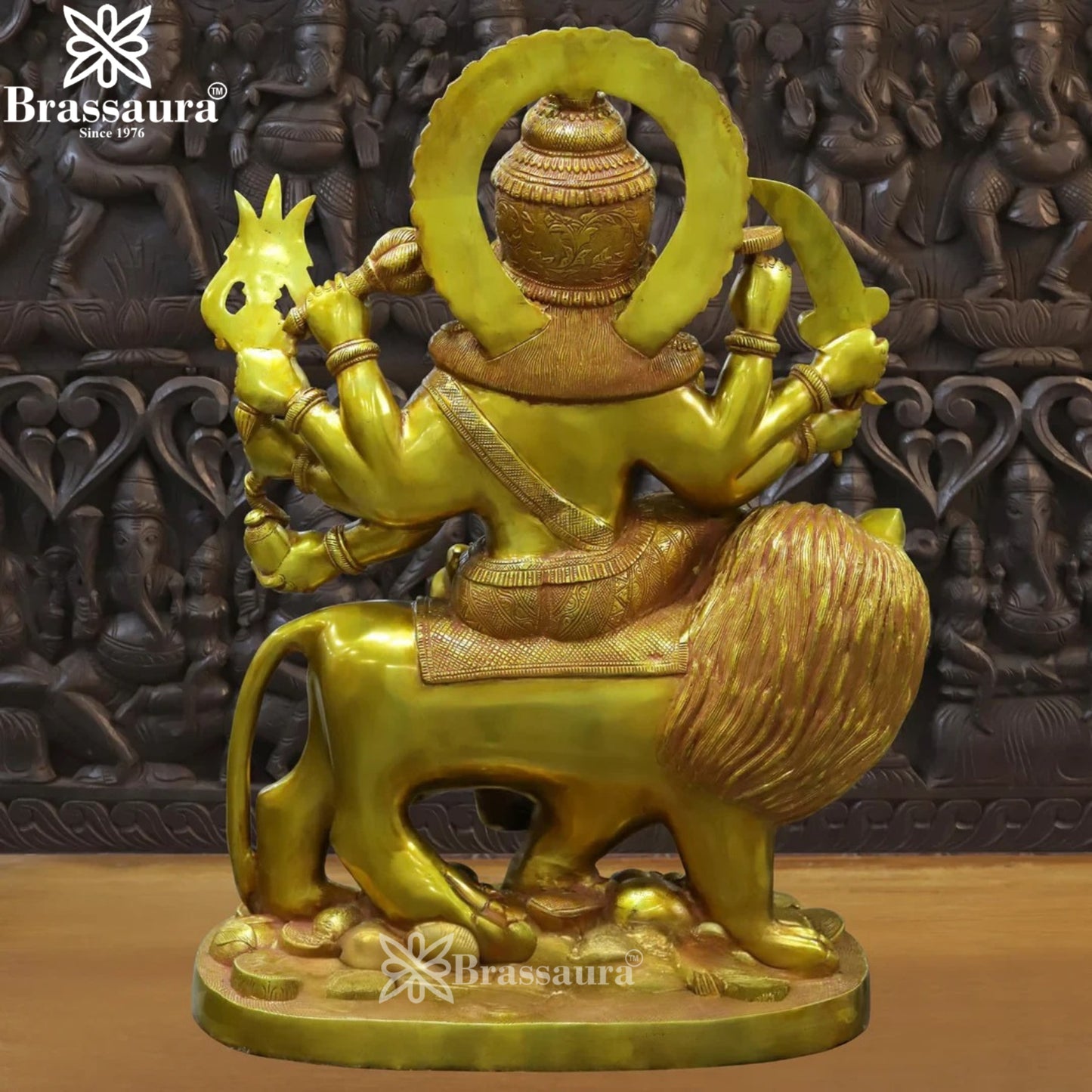 Brass Durga For Home And Décor And Gift Items Weight 32.6 kg Height 25 Inch