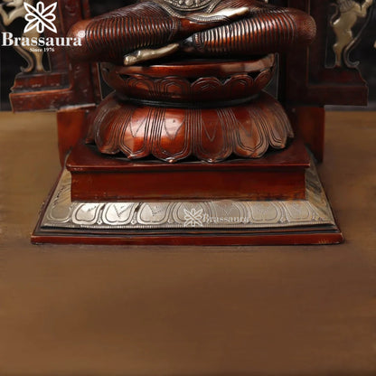 Brass Lakshmi Murti Weight 31.37 Kg And Height 32.5 Inch