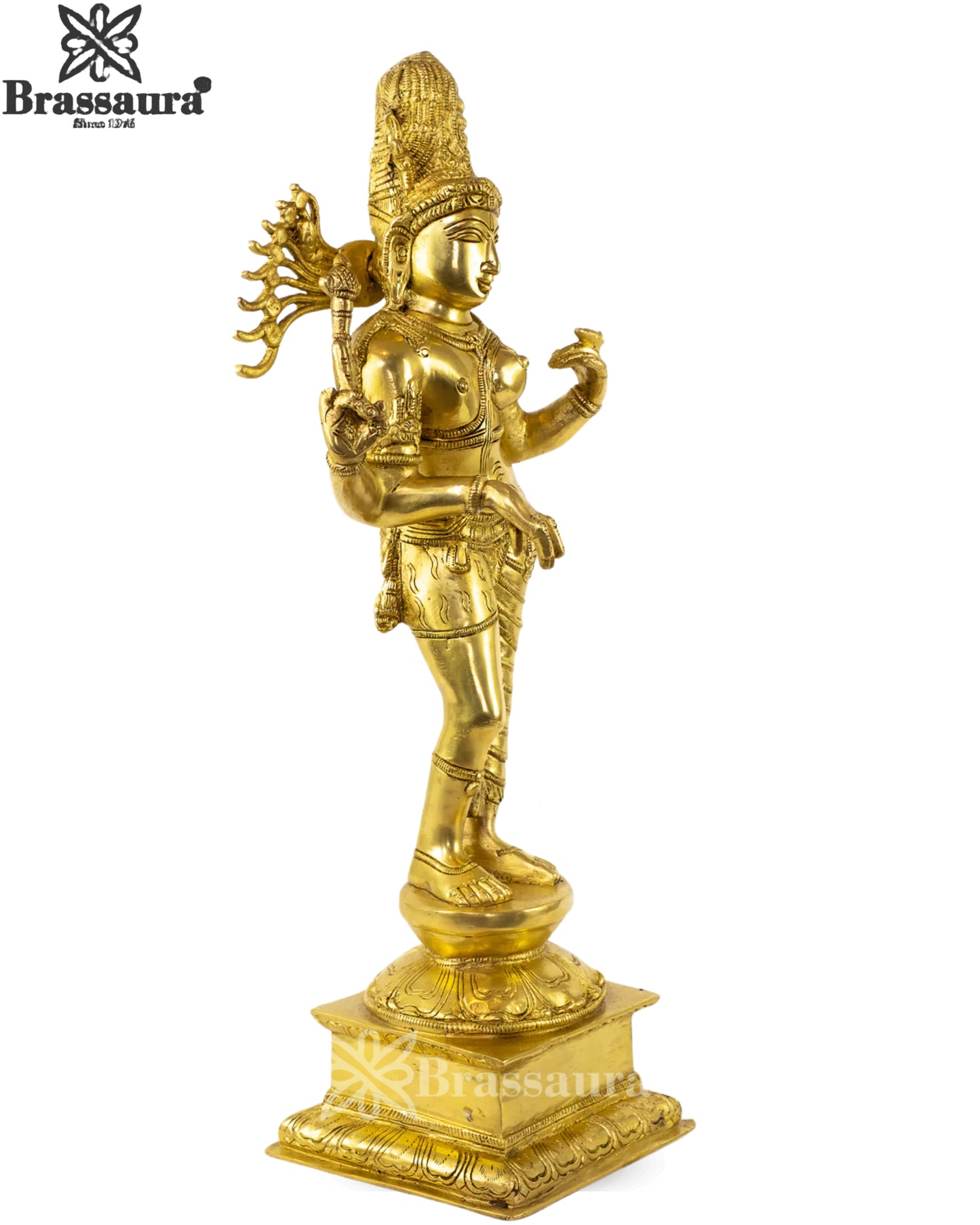 Brass Aardhnareshwar Statue Weight 8.1 Kg And Height 20.5 Inch