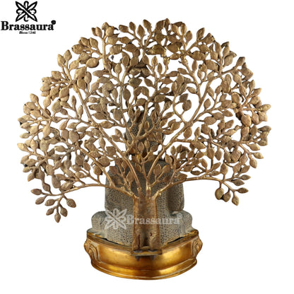 Brass Blessing Tree Artistic Buddha Weight 19.5 kg & Height 25 Inch