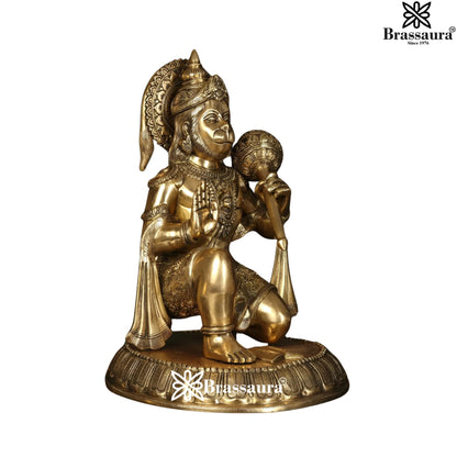 Brass Hanuman Statue Weight 28 Kg And Height 21 Inch