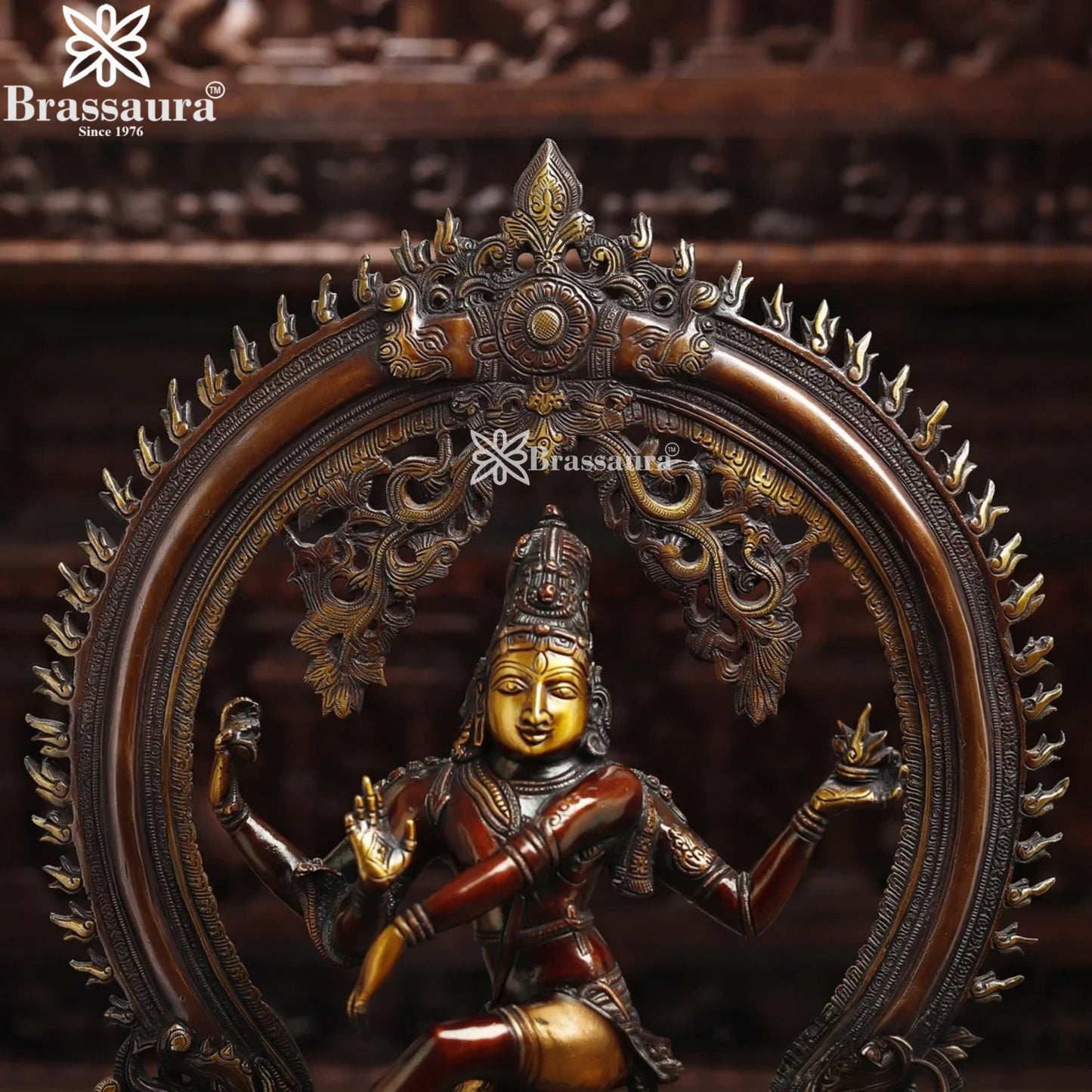 Brass Dancing Natraj Statue Weight 15.7 Kg And Height 26 Inch