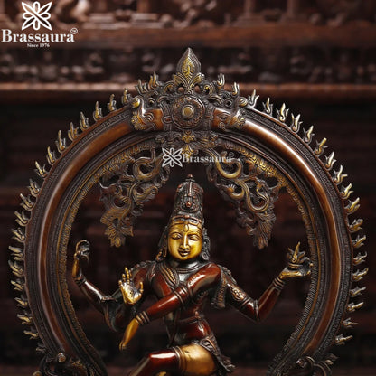 Brass Dancing Natraj Statue Weight 15.7 Kg And Height 26 Inch