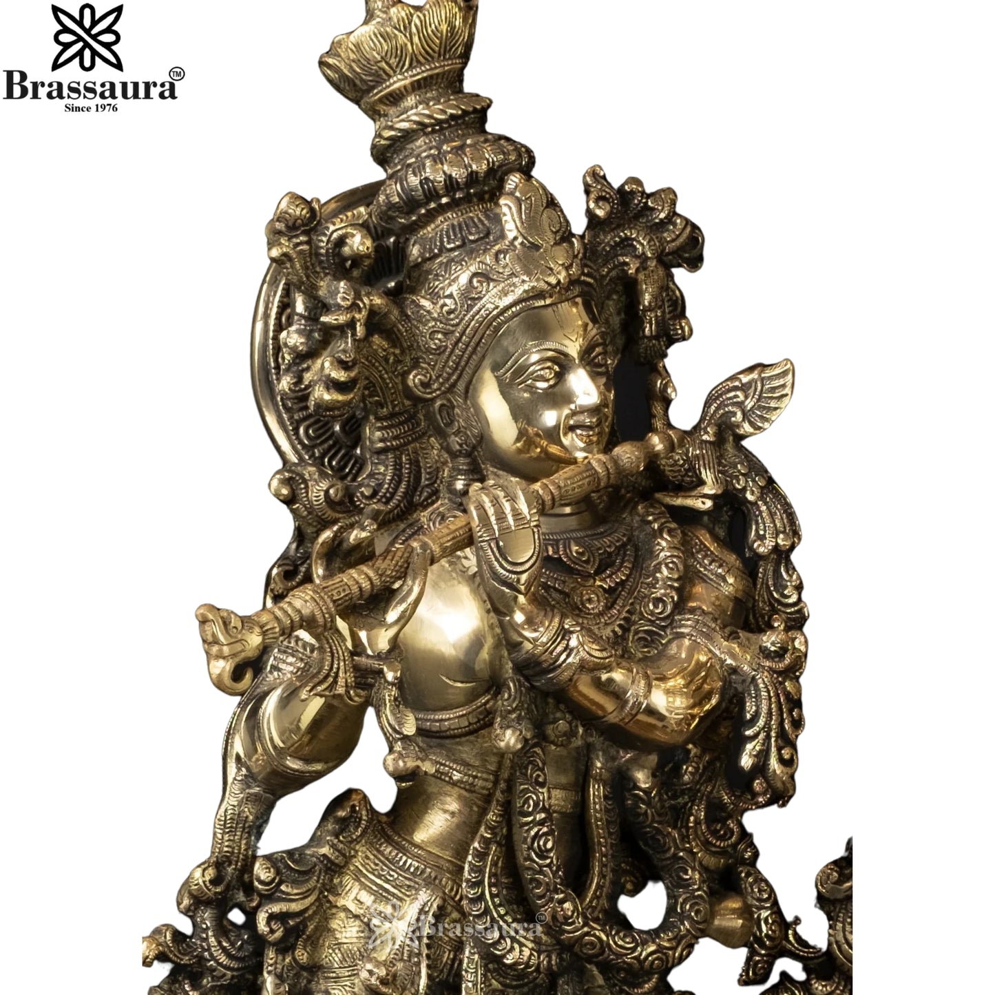 Brass Antique Radha Krishna Weight 31.6 Kg And Height 29 Inch