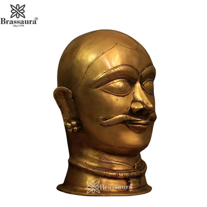 Brass Shiva Mukhlingam Statue Weight 8 Kg And Height 10.4 Inch
