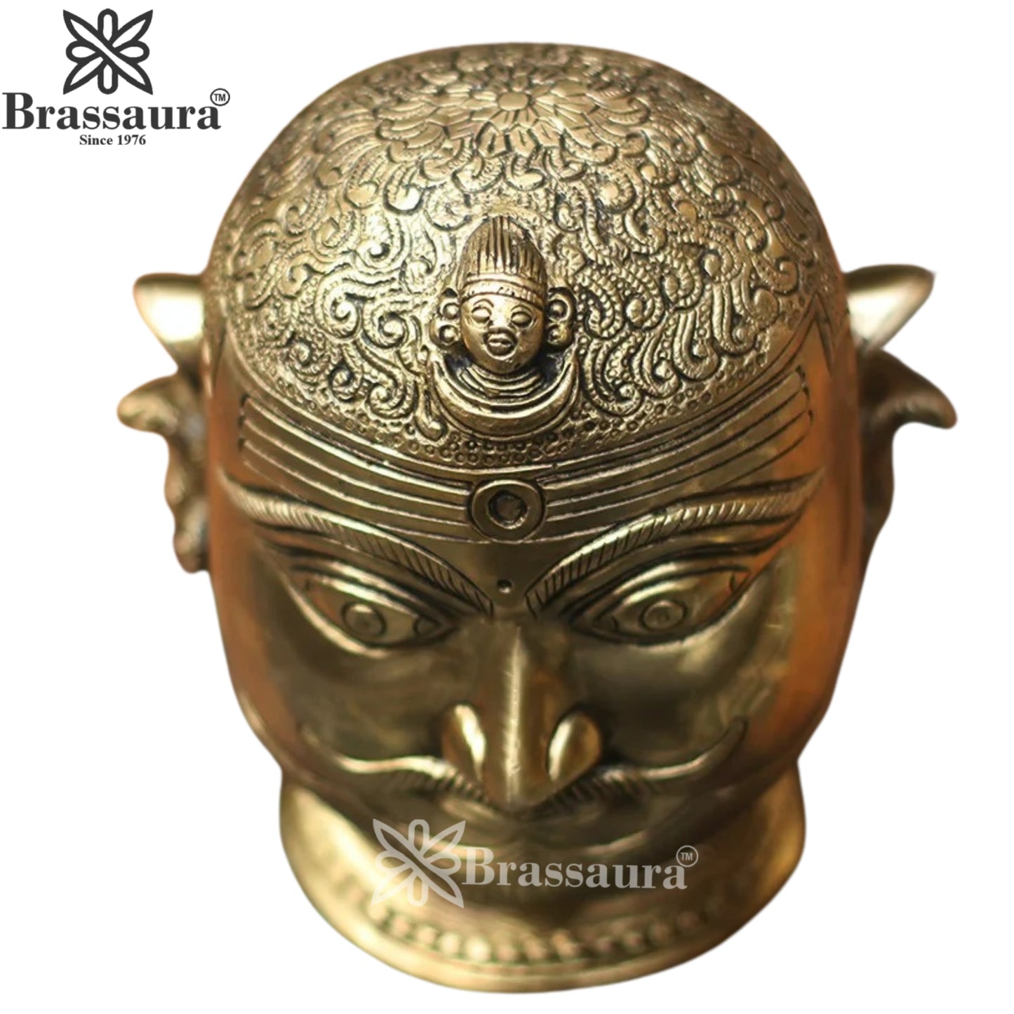 Brass Shiva Mukhlingam Statue Weight 2.3 Kg And Height 6 Inch