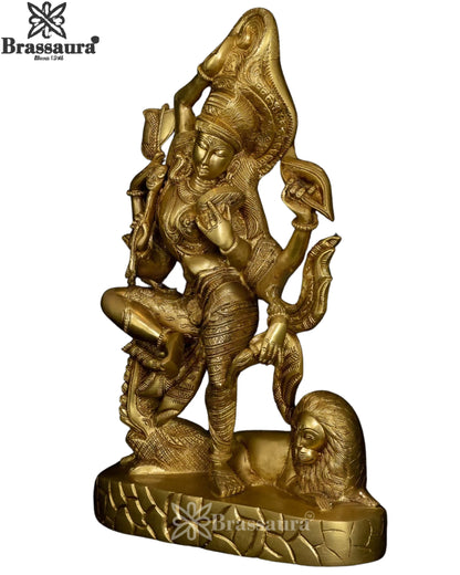 Brass Aardhnareshwar Statue Weight 7.5 Kg And Height 16.5 Inch
