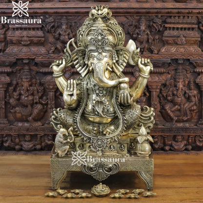 Brass Jewellery Ganesha Weight 60.5 Kg & Height 35 Inch