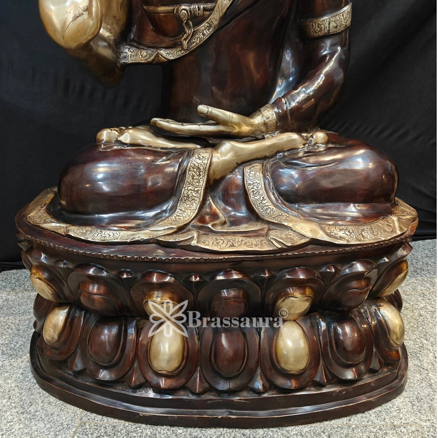 Brass Blessing Buddha Weight 92.5 kg & Height 47 Inch