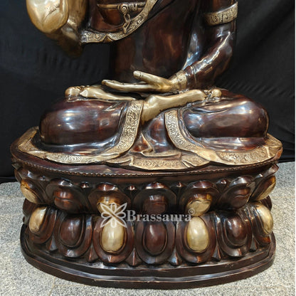 Brass Blessing Buddha Weight 92.5 kg & Height 47 Inch