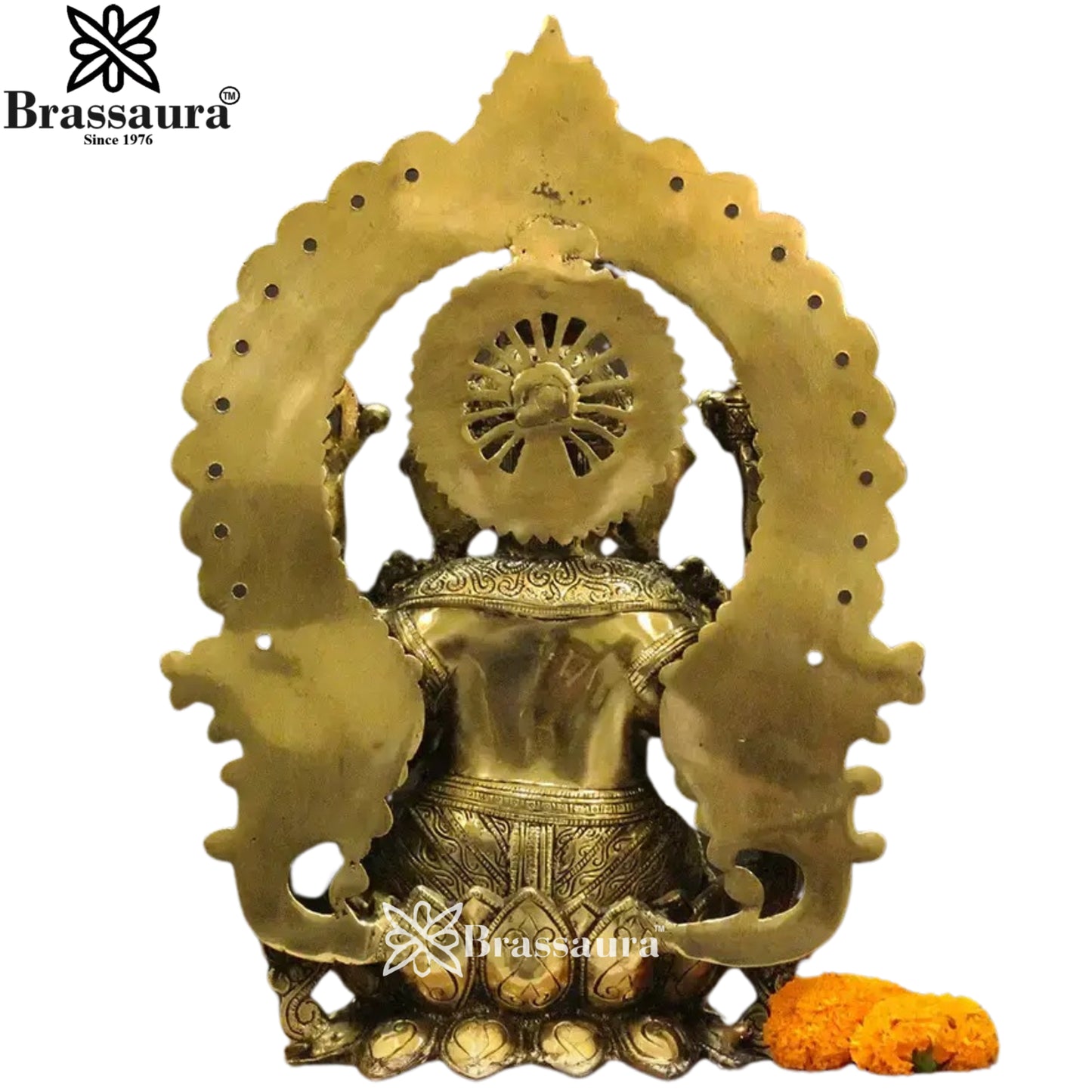 Brass Jewellery Ganesha Statue Weight 10.72 Kg And Height 15.5 Inch