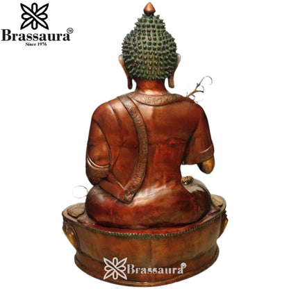 Brass Blessing Antique Buddha Weight 85 kg & Height 46 Inch