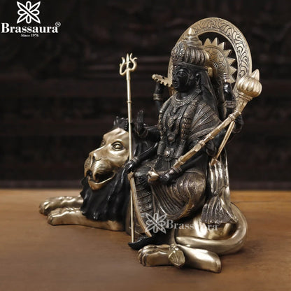 Brass Durga For Home And Décor And Gift Items Weight 19.61 kg Height 17 Inch