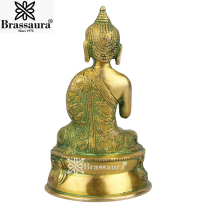 Brass Blessing Buddha Weight 1 kg & Height 7 Inch
