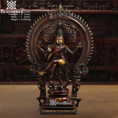 Brass Dancing Natraj Statue Weight 15.7 Kg And Height 26 Inch