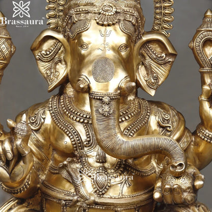 Brass Big Ganesha Weight 200 Kg & Height 62 Inch