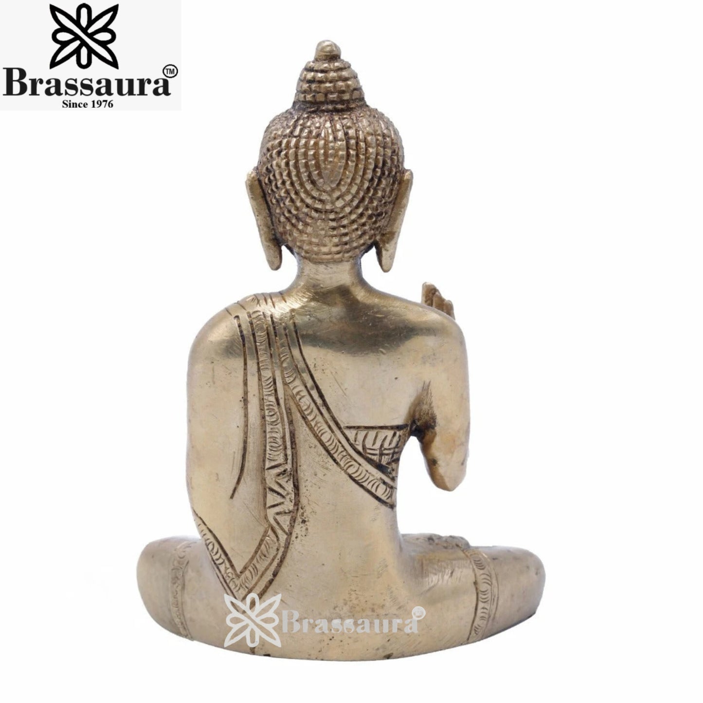 Brass Blessing Buddha Weight 1 kg & Height 6 Inch