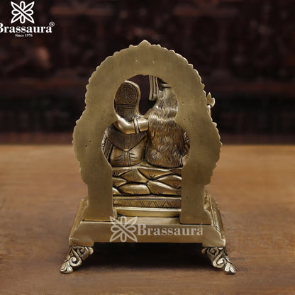 Brass Superfine Lord Shiv Parivaar Statue Weight 6.62 Kg And Height 12 Inch