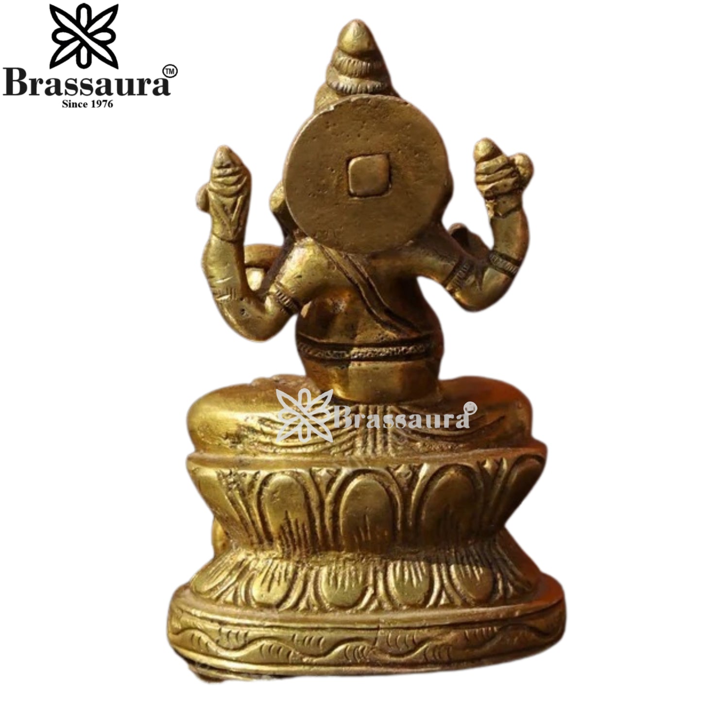 Brass Ganesha Statue Weight .45 Kg And Height 4 Inch