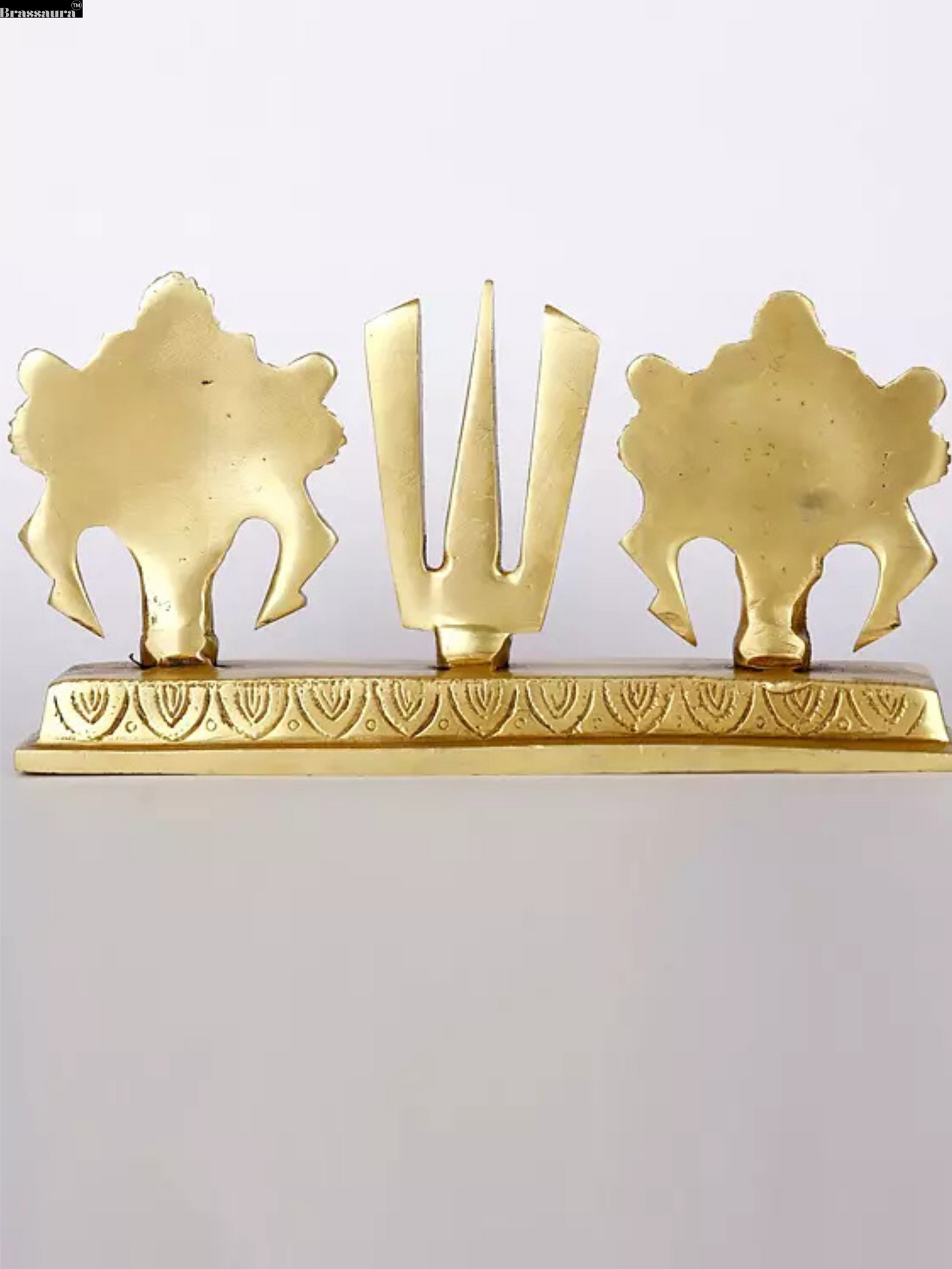 Brassaura™ Vaishnava Symbols Brass – Height 3.94 inches | Weight 0.85 kgs