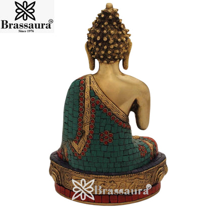 Brass Vintage Buddha Weight 5.6 Kg & Height 12 Inch