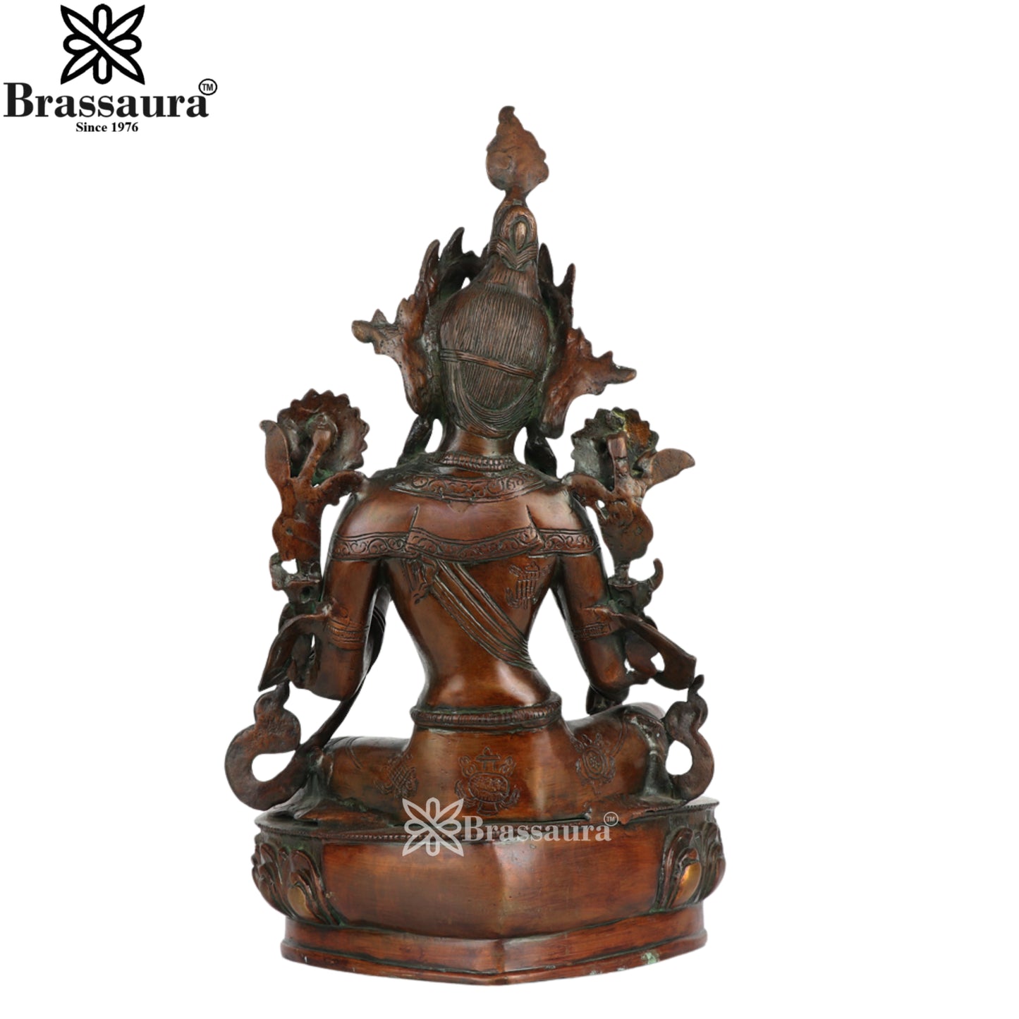 Brass Antique Tara Statue Weight 9.2 Kg And Height 19 Inch