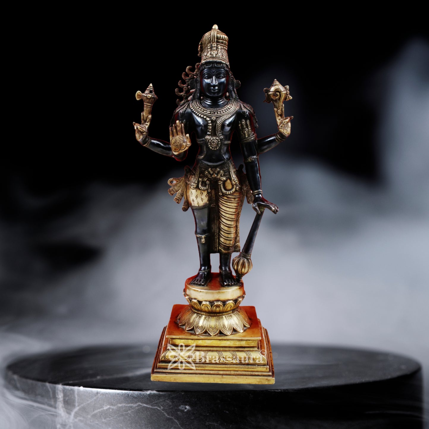 Brass Harihara Vishnu Statue Weight 10 Kg And Height 21.5 Inch