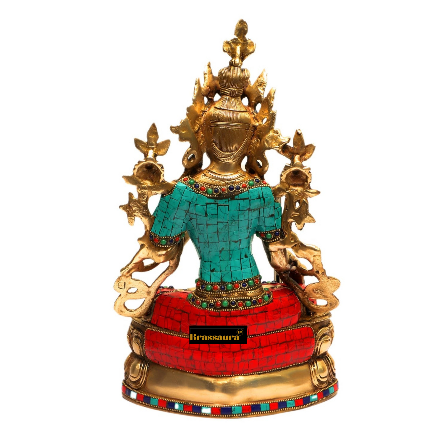 Brassaura™ Pure Brass White Tara Statue – Height 14 Inches | Weight 7.5 Kgs | Spiritual Decor