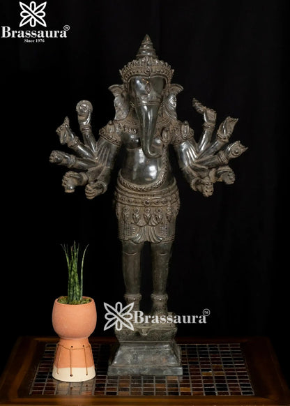 Bronze Ganesha Statue Weight 9 Kg And Height 25 Inch