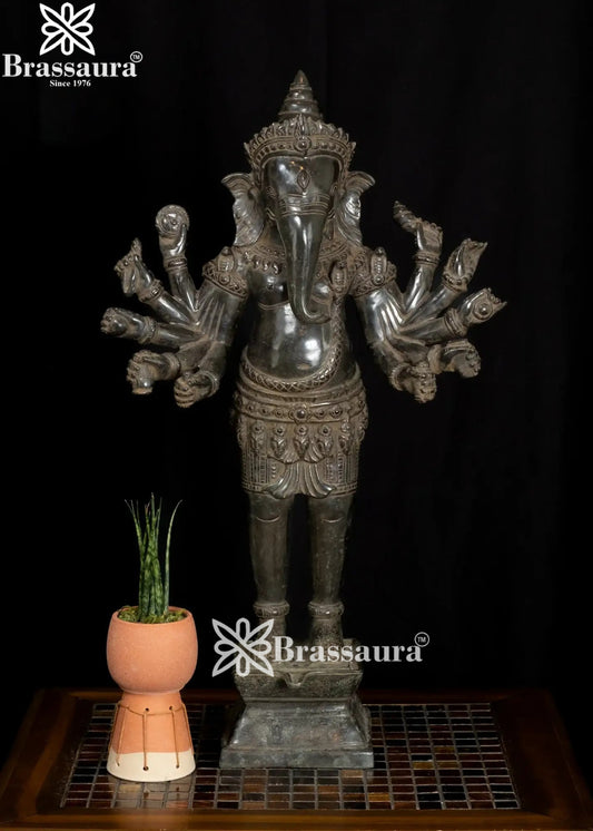 Bronze Ganesha Statue Weight 9 Kg And Height 25 Inch