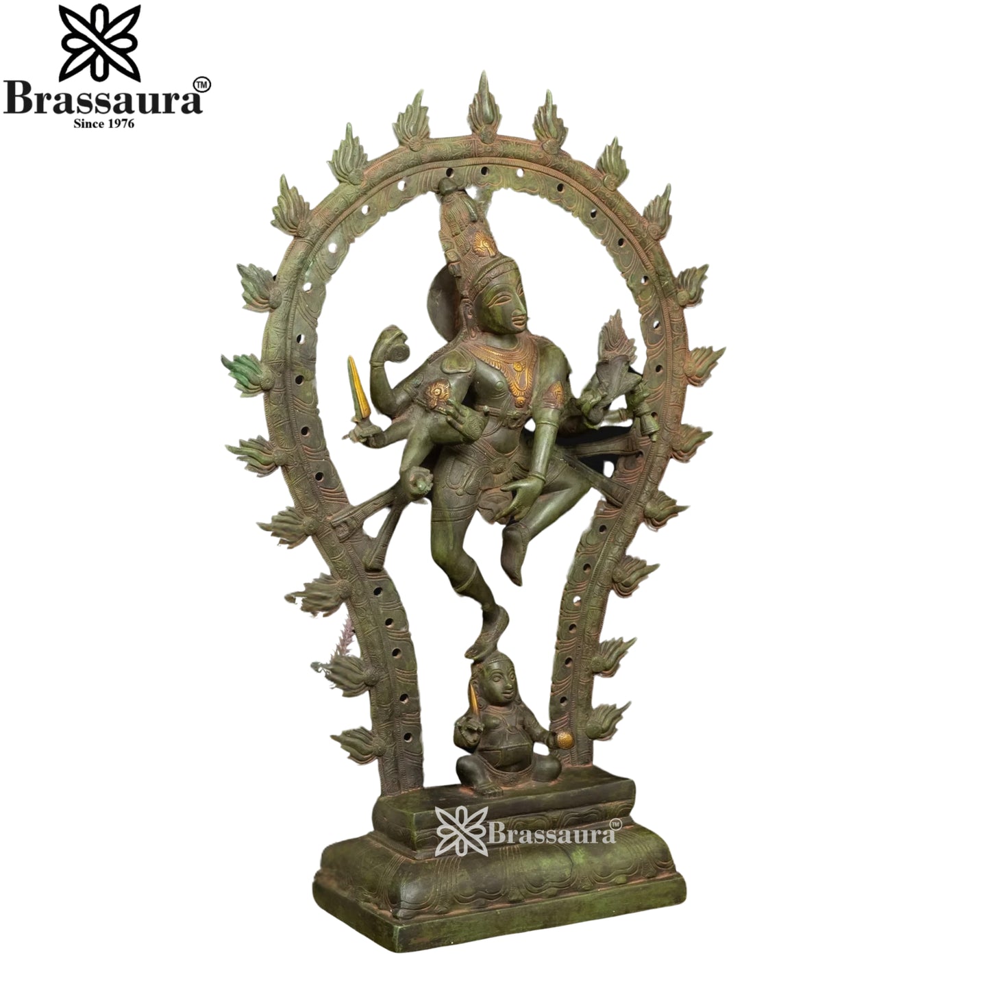 Brass Dancing Natraj Statue Weight 10.5 Kg And Height 24.5 Inch