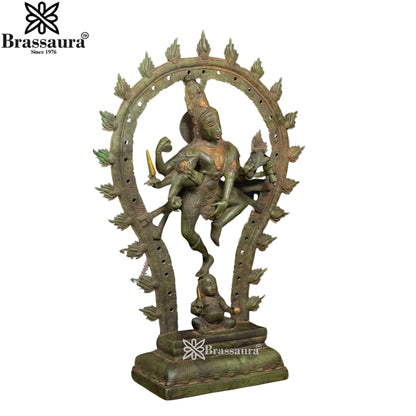 Brass Dancing Natraj Statue Weight 10.5 Kg And Height 24.5 Inch