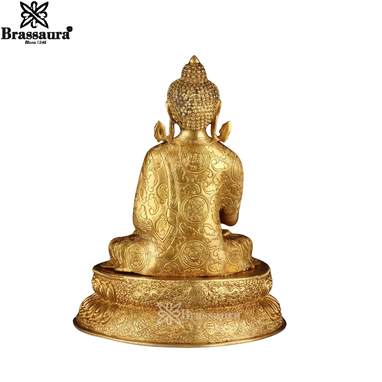 Brass Blessing Royal Golden Buddha Weight 9.6 kg & Height 16 Cm