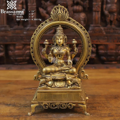 Brass Lakshmi Murti Weight 4.36 Kg And Height 13 Inch