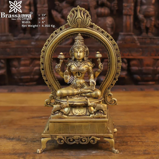 Brass Lakshmi Murti Weight 4.36 Kg And Height 13 Inch