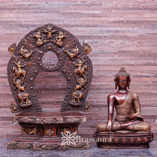 Brass Setting Buddha Weight 69 kg & Height 34 Inch
