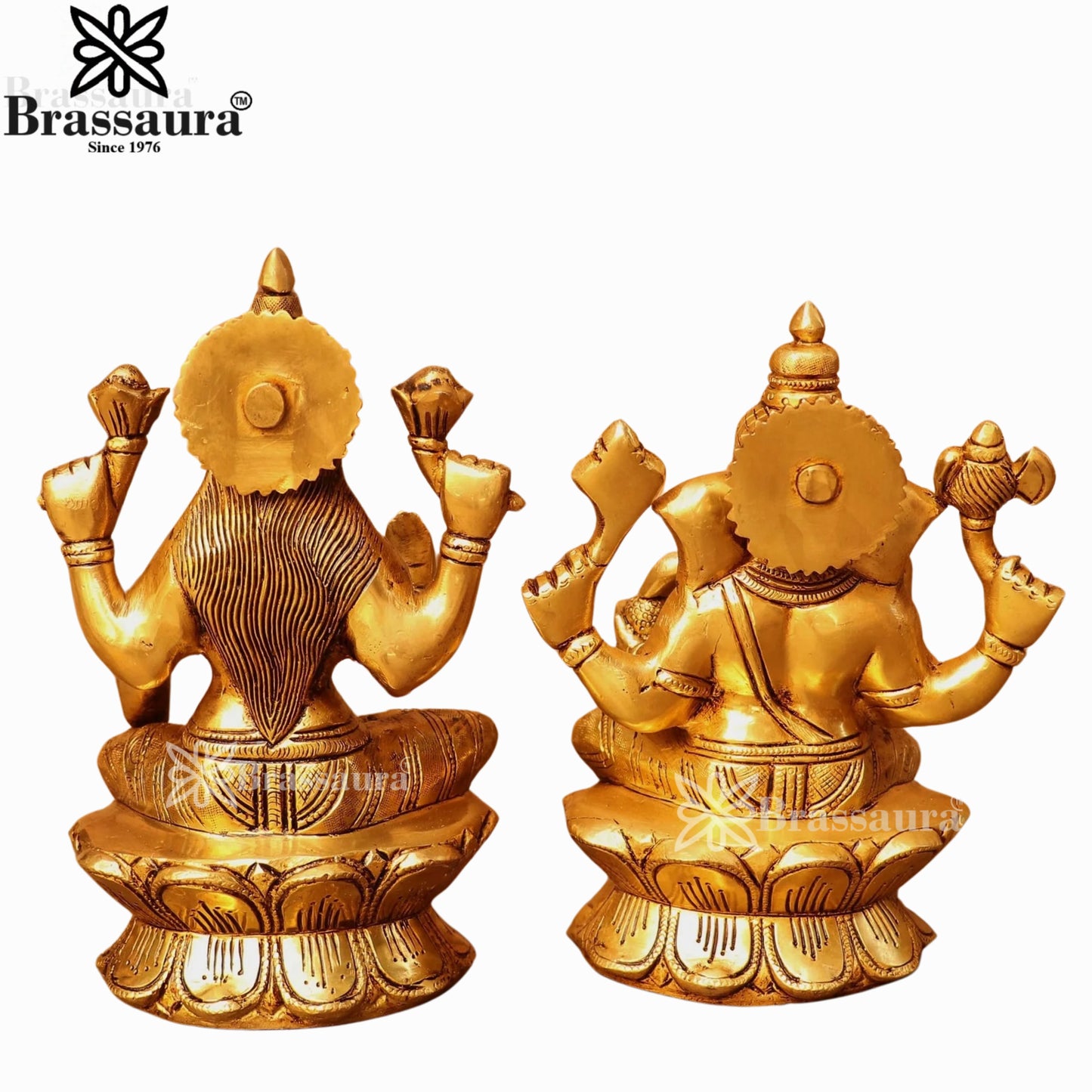 Brass Lakshmi Ganesh Murti Weight 4 Kg And Height 11 Inch