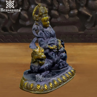 Brass Kuber Statue Weight 1.81 Kg And Height 7 Inch