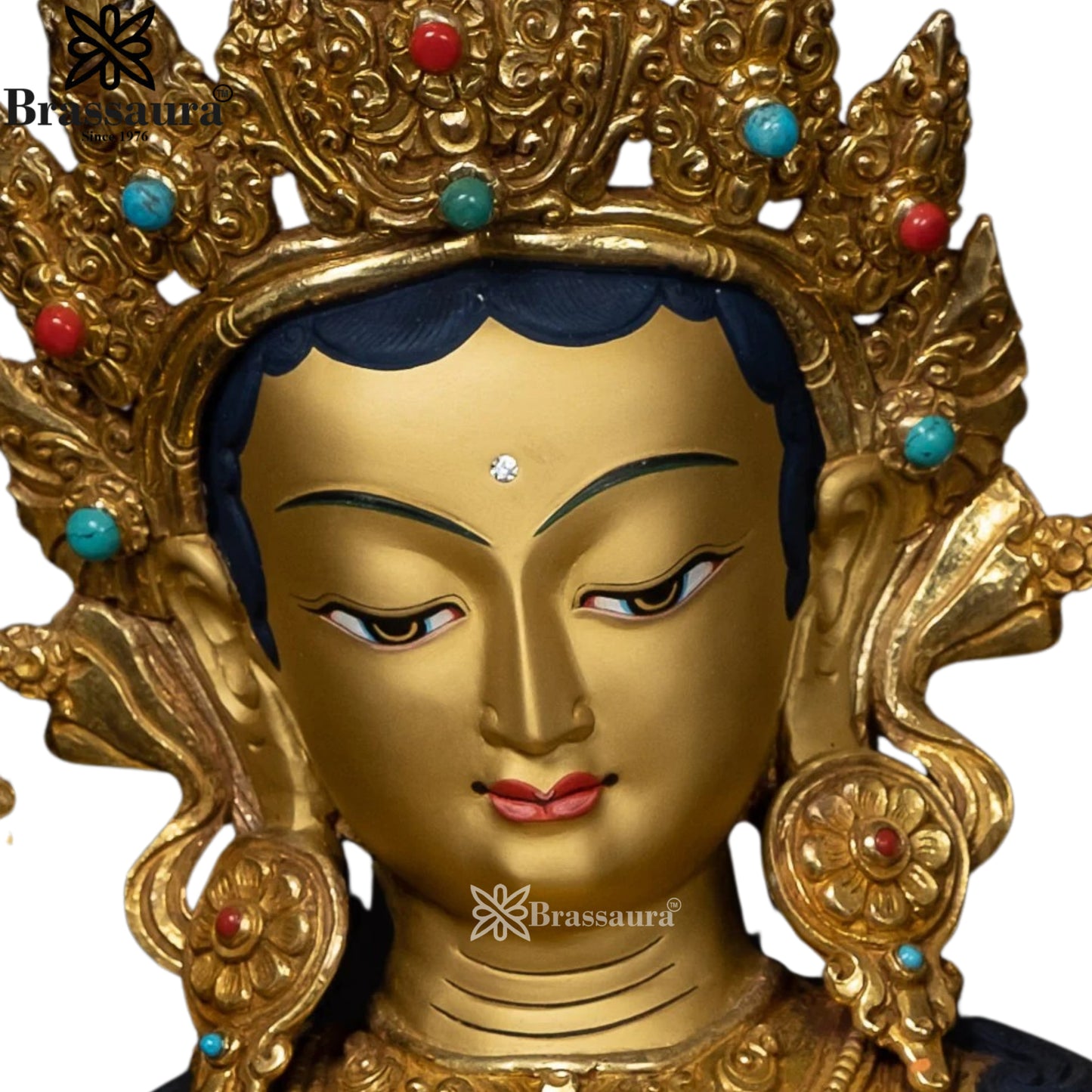 Copper Tara Statue Weight 3.6 Kg And Height 13 Inch