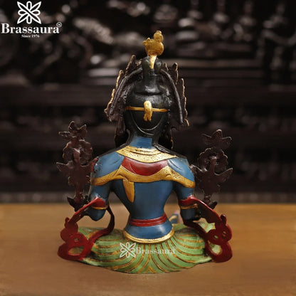 Brass Vintage Tara Statue Weight 7.26 Kg And Height 15.5 Inch