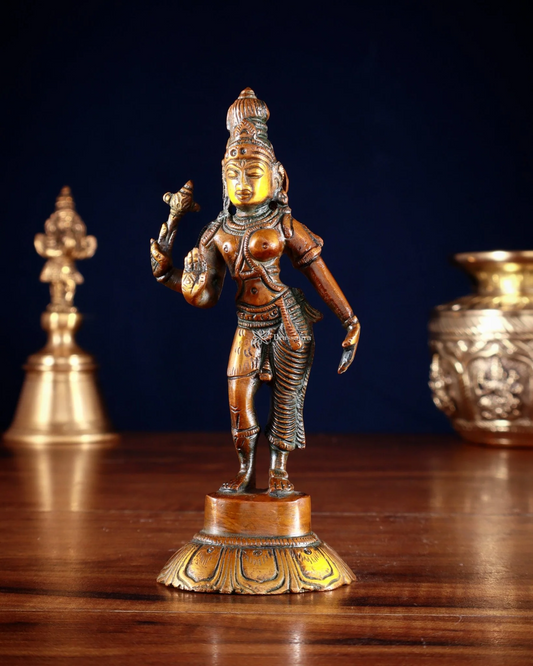 Brass Aardhnareshwar Idol for Home and Decor | Weight .4 Kg Height 6 inch