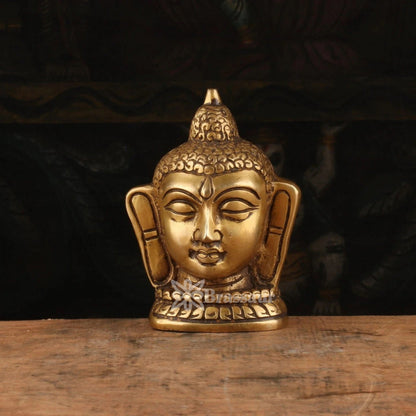 Brass Head Buddha Weight 1 kg & Height 4.5 Inch