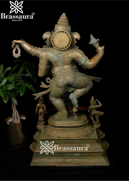 Bronze Dancing Ganesha Statue Weight 61 Kg And Height 34 Inch