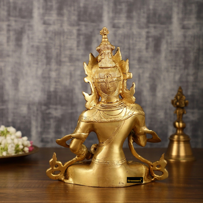 Brassaura™ Brass Vajrasattva Buddha Statue – Height 10.5 Inches, Weight 2.8 Kgs